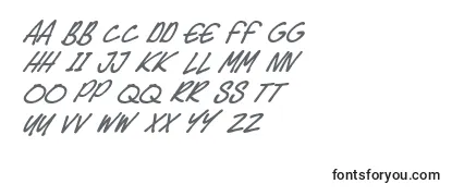 Revisão da fonte Speedy Marker Italic