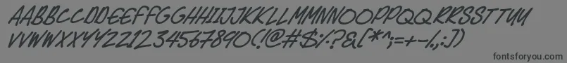 Speedy Marker Italic Font – Black Fonts on Gray Background