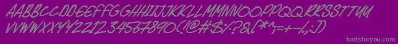 Police Speedy Marker Italic – polices grises sur fond violet