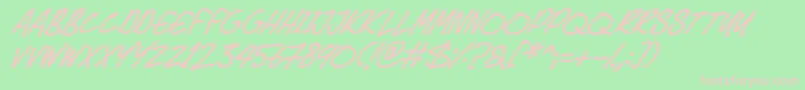 Speedy Marker Italic Font – Pink Fonts on Green Background