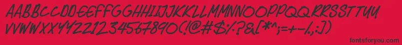 Speedy Marker Font – Black Fonts on Red Background