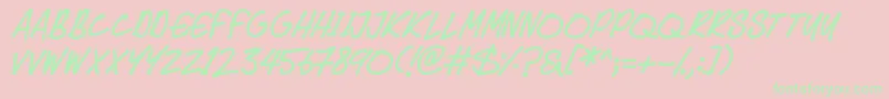 Speedy Marker Font – Green Fonts on Pink Background