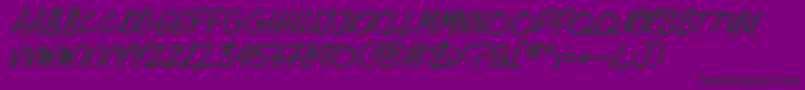 Speedy Marker-fontti – mustat fontit violetilla taustalla