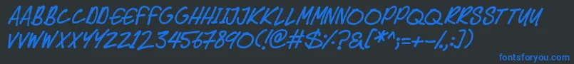 Speedy Marker Font – Blue Fonts on Black Background