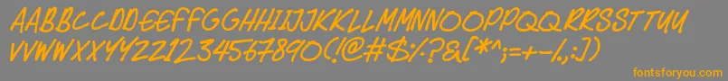 Speedy Marker Font – Orange Fonts on Gray Background
