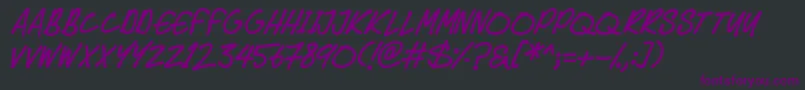 Speedy Marker Font – Purple Fonts on Black Background