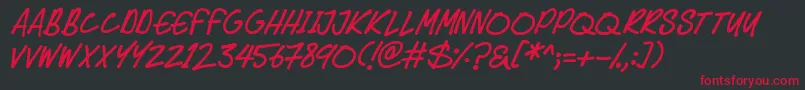 Speedy Marker Font – Red Fonts on Black Background