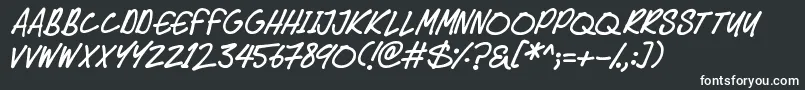 Speedy Marker-fontti – valkoiset fontit mustalla taustalla