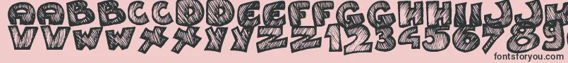 Speedy-Schriftart – Schwarze Schriften auf rosa Hintergrund