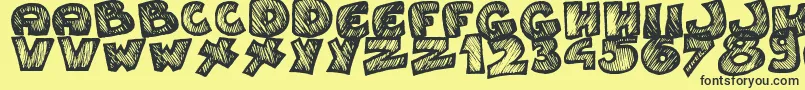 Speedy Font – Black Fonts on Yellow Background