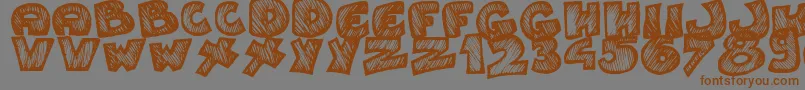 fuente Speedy – Fuentes Marrones Sobre Fondo Gris
