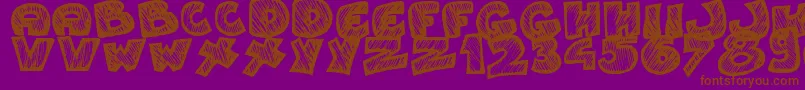 Speedy-fontti – ruskeat fontit violetilla taustalla