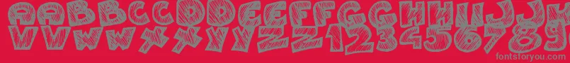 Speedy Font – Gray Fonts on Red Background