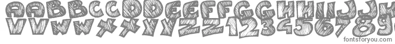 フォントSpeedy – 白い背景に灰色の文字