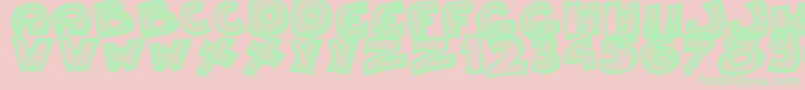 Speedy Font – Green Fonts on Pink Background