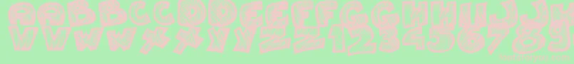 Speedy-fontti – vaaleanpunaiset fontit vihreällä taustalla