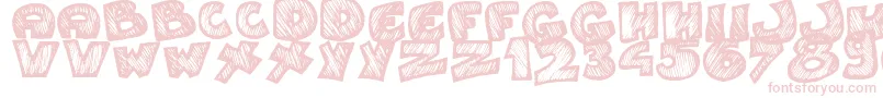 Speedy-fontti – vaaleanpunaiset fontit valkoisella taustalla