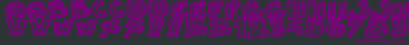 Speedy-Schriftart – Violette Schriften auf schwarzem Hintergrund