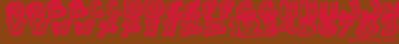 Speedy Font – Red Fonts on Brown Background