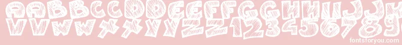 Speedy-Schriftart – Weiße Schriften auf rosa Hintergrund
