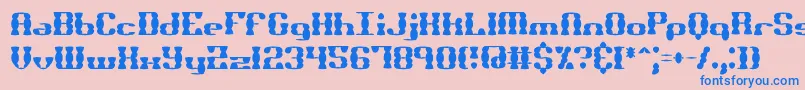 Bknuckss Font – Blue Fonts on Pink Background