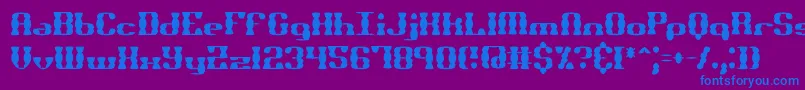 Bknuckss Font – Blue Fonts on Purple Background