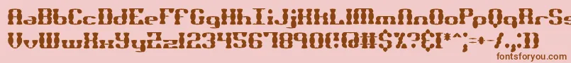 Bknuckss Font – Brown Fonts on Pink Background