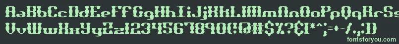 Bknuckss Font – Green Fonts on Black Background