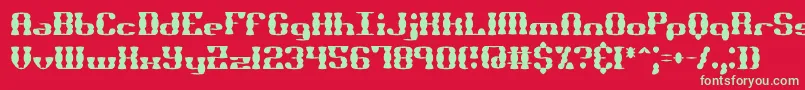 Bknuckss Font – Green Fonts on Red Background