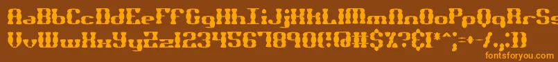 Bknuckss Font – Orange Fonts on Brown Background