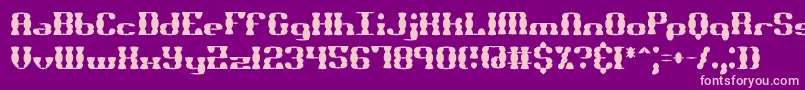 Bknuckss Font – Pink Fonts on Purple Background