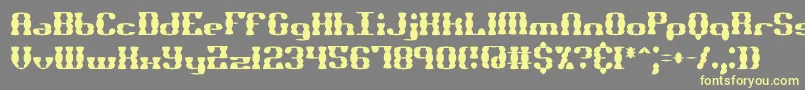 Bknuckss Font – Yellow Fonts on Gray Background