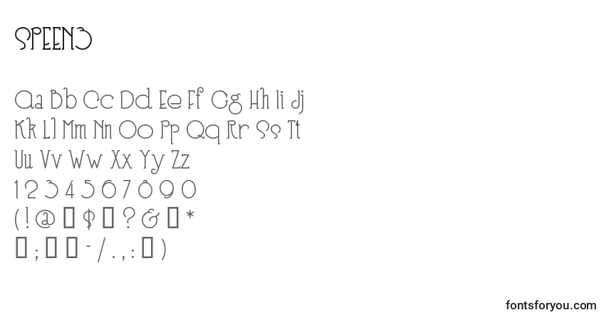 Czcionka SPEEN3   (141620) – alfabet, cyfry, specjalne znaki