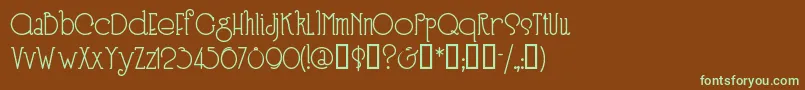 SPEEN3   Font – Green Fonts on Brown Background