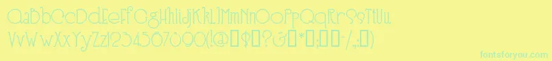 Fonte SPEEN3   – fontes verdes em um fundo amarelo