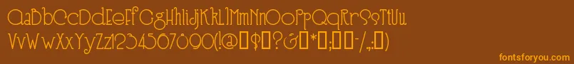 SPEEN3   Font – Orange Fonts on Brown Background