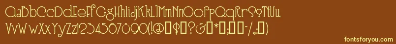 SPEEN3  -fontti – keltaiset fontit ruskealla taustalla