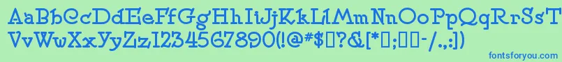 SPEENS   Font – Blue Fonts on Green Background