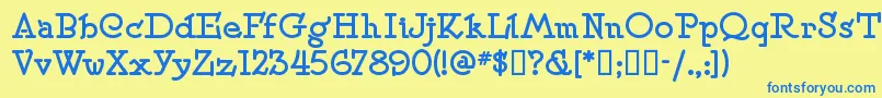 SPEENS   Font – Blue Fonts on Yellow Background