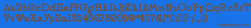 SPEENS   Font – Brown Fonts on Blue Background