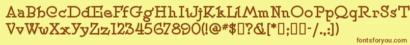 SPEENS   Font – Brown Fonts on Yellow Background