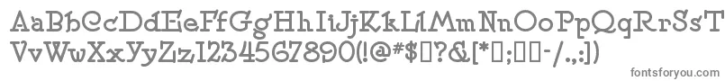 SPEENS  -fontti – harmaat kirjasimet valkoisella taustalla