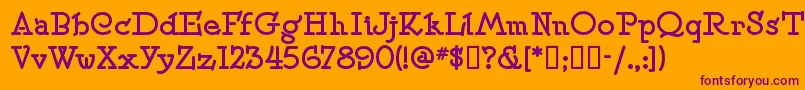 SPEENS   Font – Purple Fonts on Orange Background