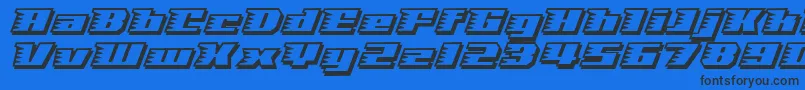 SPEES    Font – Black Fonts on Blue Background