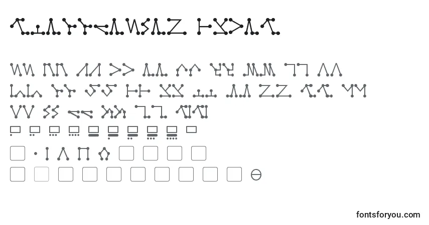 Schriftart Spellweaver Nodes – Alphabet, Zahlen, spezielle Symbole