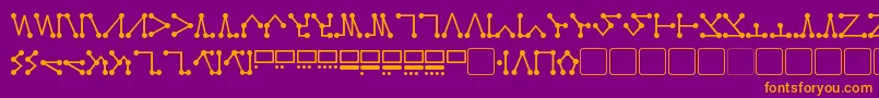 Spellweaver Nodes Font – Orange Fonts on Purple Background