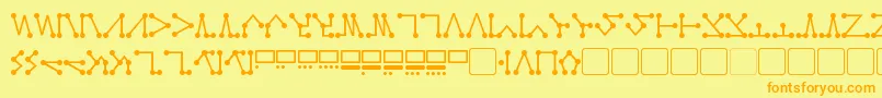 Czcionka Spellweaver Nodes – pomarańczowe czcionki na żółtym tle