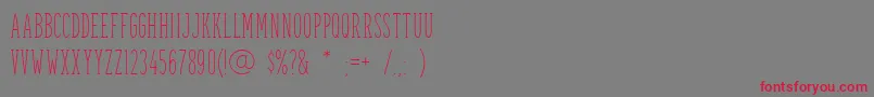 SpettekakaSerif FREE FOR PERSONAL USE ONLY Font – Red Fonts on Gray Background