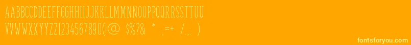 Police SpettekakaSerif FREE FOR PERSONAL USE ONLY – polices jaunes sur fond orange