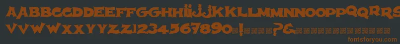 Spherism Font – Brown Fonts on Black Background